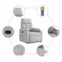 Sillón de masaje reclinable de tela gris nube | Foro24.es | Tu tienda online para hogar, jardín y más Foro24.es