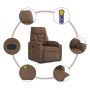 Sillón reclinable con masaje de tela marrón | Foro24.es | Tu tienda online para hogar, jardín y más Foro24.es