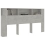 Betongraues Kopfteilmöbel 200x18,5x104,5 cm von vidaXL, Kopf- und Fußteile - Ref: Foro24-811956, Preis: 87,34 €, Rabatt: %