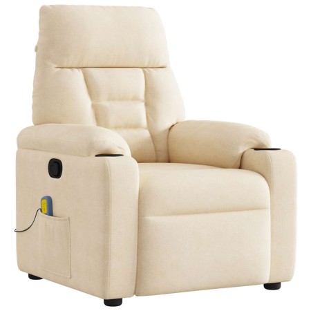 Sillón reclinable de masaje tela de microfibra beige | Foro24.es | Tu tienda online para hogar, jardín y más Foro24.es