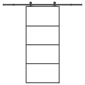 Puerta corredera con set herrajes vidrio ESG aluminio 90x205 cm von , Türen für zu Hause - Ref: Foro24-3332869, Preis: 246,53...