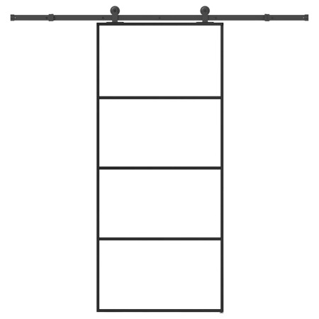Puerta corredera con set herrajes vidrio ESG aluminio 90x205 cm von , Türen für zu Hause - Ref: Foro24-3332869, Preis: 246,53...