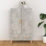 Aparador de madera contrachapada gris hormigón 70x31x115 cm de vidaXL, Aparadores - Ref: Foro24-812532, Precio: 83,74 €, Desc...