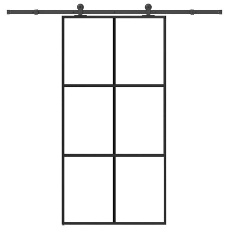 Puerta corredera con herrajes 102x205 cm ESG vidrio y aluminio von , Türen für zu Hause - Ref: Foro24-3332820, Preis: 284,65 ...