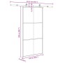 Puerta corredera con herrajes 102x205 cm ESG vidrio y aluminio von , Türen für zu Hause - Ref: Foro24-3332820, Preis: 284,65 ...
