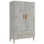 Aparador de madera contrachapada gris hormigón 70x31x115 cm de vidaXL, Aparadores - Ref: Foro24-812532, Precio: 83,74 €, Desc...