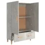 Aparador de madera contrachapada gris hormigón 70x31x115 cm de vidaXL, Aparadores - Ref: Foro24-812532, Precio: 83,74 €, Desc...