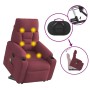 Sillón reclinable de masaje elevable tela rojo tinto | Foro24.es | Tu tienda online para hogar, jardín y más Foro24.es