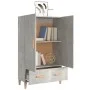 Aparador de madera contrachapada gris hormigón 70x31x115 cm de vidaXL, Aparadores - Ref: Foro24-812532, Precio: 83,74 €, Desc...