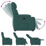 Sillón eléctrico reclinable elevable de tela verde oscuro de , Sillones - Ref: Foro24-3303058, Precio: 293,11 €