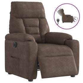 Sillón reclinable eléctrico tela de microfibra