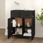 Black engineered wood sideboard 69.5x34x90 cm by vidaXL, Sideboards - Ref: Foro24-812196, Price: 88,55 €, Discount: %