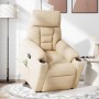 Sillón reclinable de masaje elevable tela de microfibra crema | Foro24.es | Tu tienda online para hogar, jardín y más Foro24.es