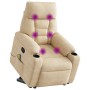 Sillón reclinable de masaje elevable tela de microfibra crema | Foro24.es | Tu tienda online para hogar, jardín y más Foro24.es