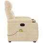 Sillón reclinable de masaje elevable tela de microfibra crema | Foro24.es | Tu tienda online para hogar, jardín y más Foro24.es