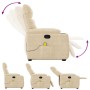 Sillón reclinable de masaje elevable tela de microfibra crema | Foro24.es | Tu tienda online para hogar, jardín y más Foro24.es