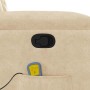 Sillón reclinable de masaje elevable tela de microfibra crema | Foro24.es | Tu tienda online para hogar, jardín y más Foro24.es