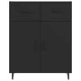 Black engineered wood sideboard 69.5x34x90 cm by vidaXL, Sideboards - Ref: Foro24-812196, Price: 87,71 €, Discount: %