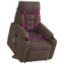 Sillón reclinable de masaje elevable tela de microfibra marrón by , Armchairs - Ref: Foro24-3303093, Price: 279,17 €, Discoun...