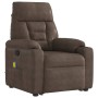 Sillón reclinable de masaje elevable tela de microfibra marrón by , Armchairs - Ref: Foro24-3303093, Price: 279,17 €, Discoun...