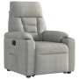 Sillón eléctrico reclinable elevable tela microfibra gris claro | Foro24.es | Tu tienda online para hogar, jardín y más Foro24.es