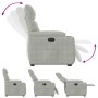 Sillón eléctrico reclinable elevable tela microfibra gris claro | Foro24.es | Tu tienda online para hogar, jardín y más Foro24.es