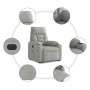 Sillón eléctrico reclinable elevable tela microfibra gris claro | Foro24.es | Tu tienda online para hogar, jardín y más Foro24.es