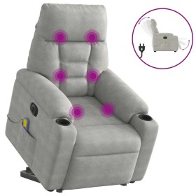 Sillón masaje eléctrico reclinable elevable tela
