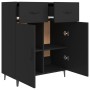 Black engineered wood sideboard 69.5x34x90 cm by vidaXL, Sideboards - Ref: Foro24-812196, Price: 88,55 €, Discount: %