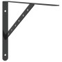Soportes de estante 4 uds acero inoxidable negro 40x2,5x25 cm by , Shelves and shelves - Ref: Foro24-30305, Price: 28,28 €, D...