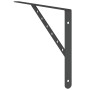 Soportes de estante 4 uds acero inoxidable negro 40x2,5x25 cm by , Shelves and shelves - Ref: Foro24-30305, Price: 28,28 €, D...