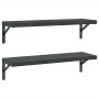 Estantes de pared 2 uds acero inoxidable negro 75x23,5 cm | Foro24.es | Tu tienda online para hogar, jardín y más Foro24.es