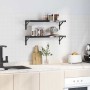 Estantes de pared 2 uds acero inoxidable negro 75x23,5 cm | Foro24.es | Tu tienda online para hogar, jardín y más Foro24.es
