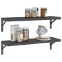 Estantes de pared 2 uds acero inoxidable negro 75x23,5 cm | Foro24.es | Tu tienda online para hogar, jardín y más Foro24.es