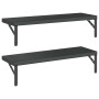 Estantes de pared 2 uds acero inoxidable negro 75x23,5 cm | Foro24.es | Tu tienda online para hogar, jardín y más Foro24.es