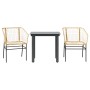 Juego de comedor jardín 3 piezas ratán sintético vidrio marrón by , Garden sets - Ref: Foro24-3334590, Price: 177,10 €, Disco...