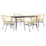 Juego de comedor jardín 5 piezas ratán sintético marrón | Foro24.es | Tu tienda online para hogar, jardín y más Foro24.es
