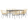 Juego de comedor de jardín 7 pzas ratán PE marrón by , Garden sets - Ref: Foro24-3334497, Price: 474,56 €, Discount: %