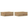 Mesitas de noche flotantes 2 uds roble artesanal 40x32x15cm by , Nightstands - Ref: Foro24-861122, Price: 58,48 €, Discount: %