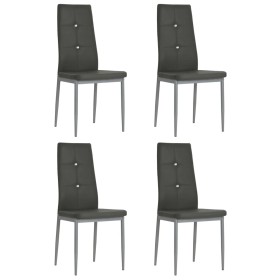 Sillas de comedor 4 unidades cuero sintético gris by , dining chairs - Ref: Foro24-246186, Price: 154,26 €, Discount: %
