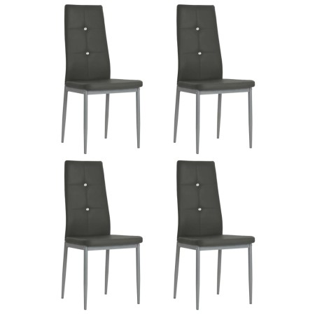 Sillas de comedor 4 unidades cuero sintético gris | Foro24.es | Tu tienda online para hogar, jardín y más Foro24.es