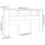Weißes Kopfteilmöbel 200x18,5x104,5 cm von vidaXL, Kopf- und Fußteile - Ref: Foro24-811952, Preis: 88,68 €, Rabatt: %