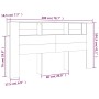 Weißes Kopfteilmöbel 200x18,5x104,5 cm von vidaXL, Kopf- und Fußteile - Ref: Foro24-811952, Preis: 85,34 €, Rabatt: %