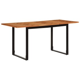 Mesa de comedor 160x80x75 cm madera maciza acacia