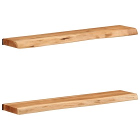 Estantes de pared 2 unidades 80x20x3,5 cm madera