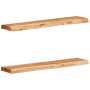 Estantes de pared 2 unidades 80x20x3,5 cm madera maciza acacia | Foro24.es | Tu tienda online para hogar, jardín y más Foro24.es