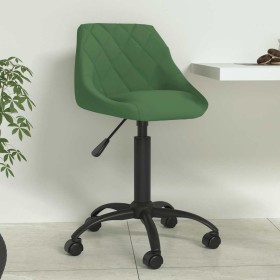 Silla de comedor de terciopelo verde oscuro