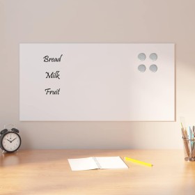 Pizarra magnética de pared vidrio templado blanco 80x40 cm by , White boards - Ref: Foro24-4008628, Price: 32,98 €, Discount: %