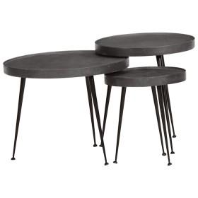 Mesas de centro 3 uds madera de ingeniería negro de , Mesas de centro - Ref: Foro24-373639, Precio: 164,64 €