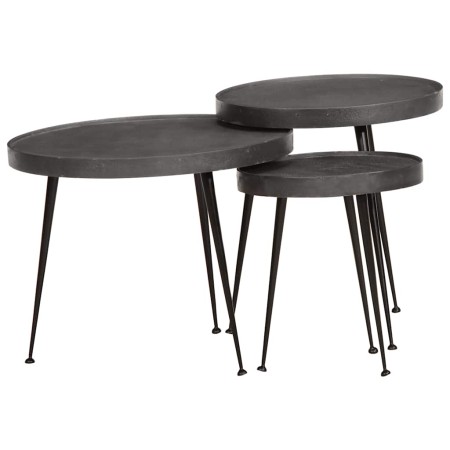 Mesas de centro 3 uds madera de ingeniería negro | Foro24.es | Tu tienda online para hogar, jardín y más Foro24.es